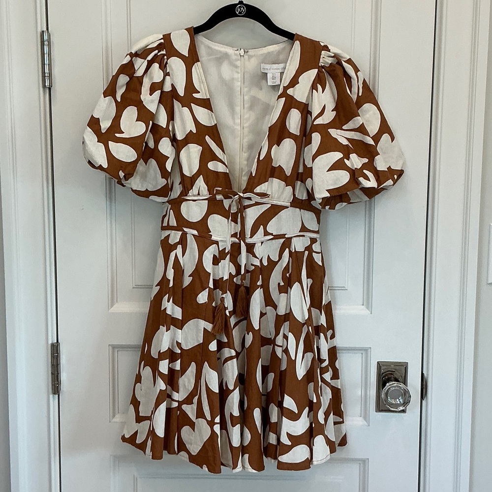 House of Harlow 1960 Brown and White Mini Dress